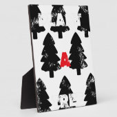 木の模様を植える フォトプラーク (側面)