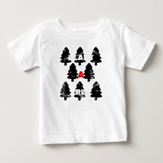 木の模様を植える ベビーTシャツ (正面)