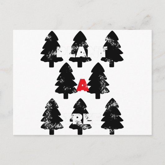 木の模様を植える ポストカード (正面)