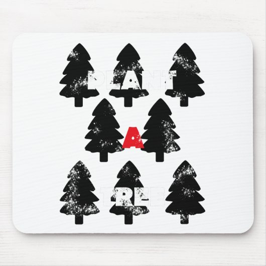 木の模様を植える マウスパッド (正面)