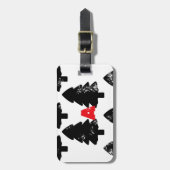 木の模様を植える ラゲッジタグ (正面縦)