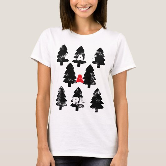 木の模様を植える Tシャツ (正面)