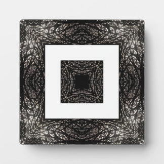 木の模様（黒と白） フォトプラーク