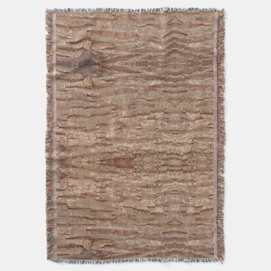 木の樹皮が反射した スローブランケット (正面縦)