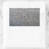 木の樹皮の水平テクスチャ 長方形シール (バッグ)