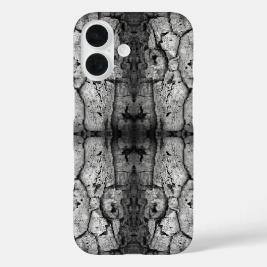 木の樹皮の白黒写真のクローズアップパターン Case-Mate iPhoneケース (裏面)