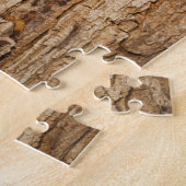 木の樹皮の質感、自然な木の背景。 ジグソーパズル (側面)