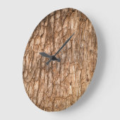 木の樹皮の質感、自然な木の背景。 ラージ壁時計 (傾斜)