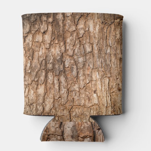 木の樹皮の質感、自然な木の背景。 缶クーラー (裏面)