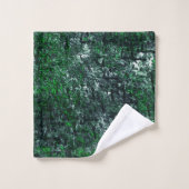 木の樹皮または白っぽい灰色の石に緑の菌類 バスタオルセット (ウォッシュタオル)