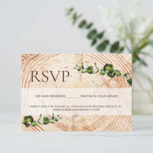 木の樹皮ボタニカル葉シート エンクロージャーカード (スタンド正面)