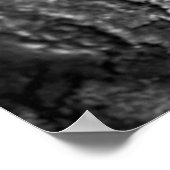 木の樹皮マクロ(白黒) ポスター (角)