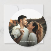 木の樹皮素朴結婚式の日付写真を保存 招待状 (裏面)