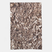 木の樹皮、自然、茶色 キッチンタオル (縦)