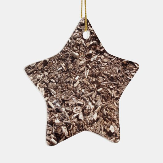 木の樹皮、自然、茶色 セラミックオーナメント (右)