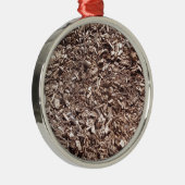 木の樹皮、自然、茶色 メタルオーナメント (右)