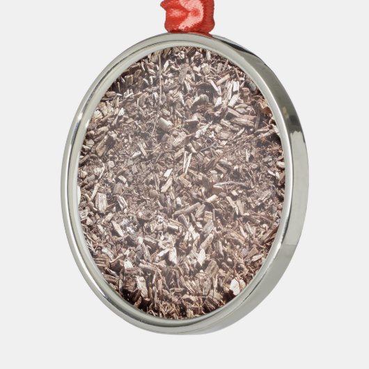 木の樹皮、自然、茶色 メタルオーナメント (左)