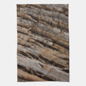 木の樹皮Iナチュラル抽象芸術テクスチャデザイン キッチンタオル (縦)