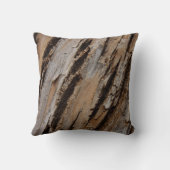 木の樹皮Iナチュラル抽象芸術テクスチャデザイン クッション (裏面)