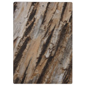 木の樹皮Iナチュラル抽象芸術テクスチャデザイン クリップボード (裏面)
