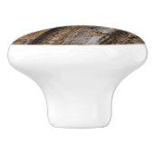 木の樹皮Iナチュラル抽象芸術テクスチャデザイン セラミックノブ (側面)