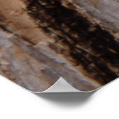 木の樹皮Iナチュラル抽象芸術テクスチャデザイン ポスター (角)