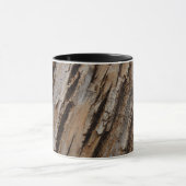 木の樹皮Iナチュラル抽象芸術テクスチャデザイン マグカップ (中央)