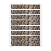 木の樹皮Iナチュラル抽象芸術テクスチャデザイン ラップアラウンドラベル (シート)