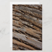 木の樹皮Iナチュラル抽象芸術テクスチャデザイン 便箋 (正面/裏面)