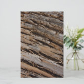 木の樹皮Iナチュラル抽象芸術テクスチャデザイン 便箋 (スタンド正面)