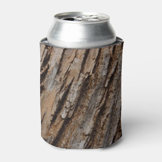 木の樹皮Iナチュラル抽象芸術テクスチャデザイン 缶クーラー (缶正面)