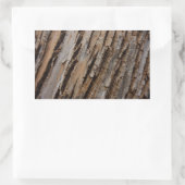 木の樹皮Iナチュラル抽象芸術テクスチャデザイン 長方形シール (バッグ)