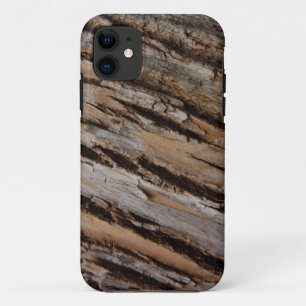 木の樹皮Iナチュラル抽象芸術テクスチャデザイン iPhone 11 ケース