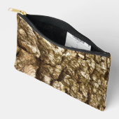 木の樹皮IIナチュラルテクスチャデザイン アクセサリーポーチ (見開き)