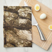 木の樹皮IIナチュラルテクスチャデザイン キッチンタオル (四つ折り)