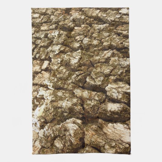 木の樹皮IIナチュラルテクスチャデザイン キッチンタオル (縦)