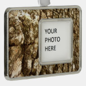 木の樹皮IIナチュラルテクスチャデザイン シルバープレートフレームオーナメント (右)