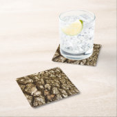 木の樹皮IIナチュラルテクスチャデザイン スクエアペーパーコースター (インサイチュ)