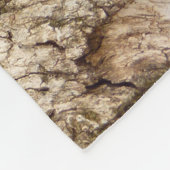 木の樹皮IIナチュラルテクスチャデザイン フリースブランケット (角)