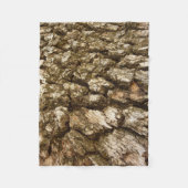 木の樹皮IIナチュラルテクスチャデザイン フリースブランケット (正面)