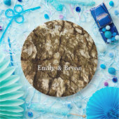 木の樹皮IIナチュラルテクスチャデザイン ペーパープレート (パーティー)