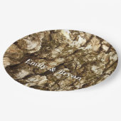 木の樹皮IIナチュラルテクスチャデザイン ペーパープレート (アングル)