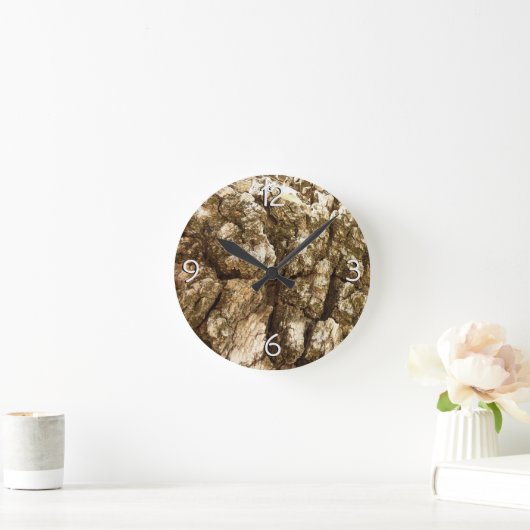 木の樹皮IIナチュラルテクスチャデザイン ラウンド壁時計 (ホーム)