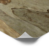 木の樹皮III自然抽象芸術質加工デザイン ポスター (角)