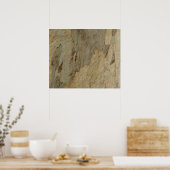 木の樹皮III自然抽象芸術質加工デザイン ポスター (キッチン)