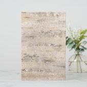 木の樺の木吠え声の白のフェルトの紙 便箋 (スタンド正面)