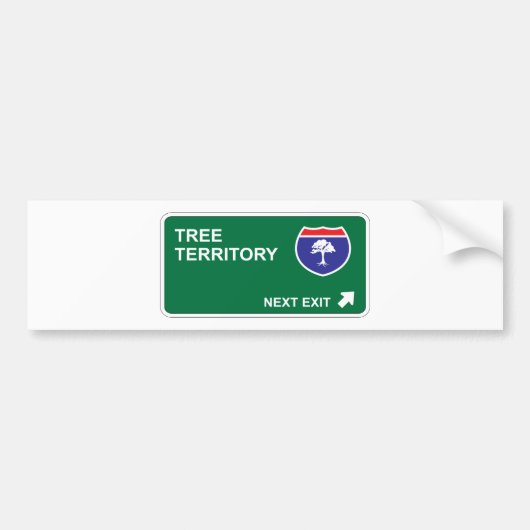 木の次の出口 バンパーステッカー (正面)