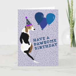 木の歩行者のCoonhoundのPawsomeの誕生日 カード
