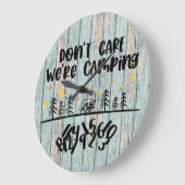 木の気に板をキャンプするな素朴おもしろい ラージ壁時計 (傾斜)
