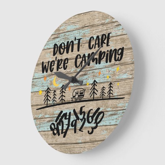 木の気に板をキャンプするな素朴おもしろい ラージ壁時計 (傾斜)